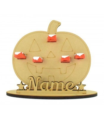 6mm Pumpkin Shape Kinder Chocolate Bars Halloween Holder on a Stand - Stand Options